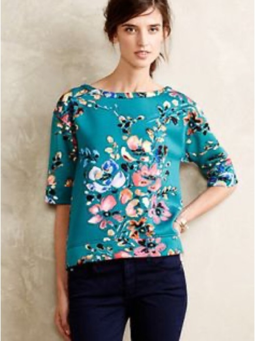 Anthropologie Yoana Baraschi Botanica Neoprene Women's Top